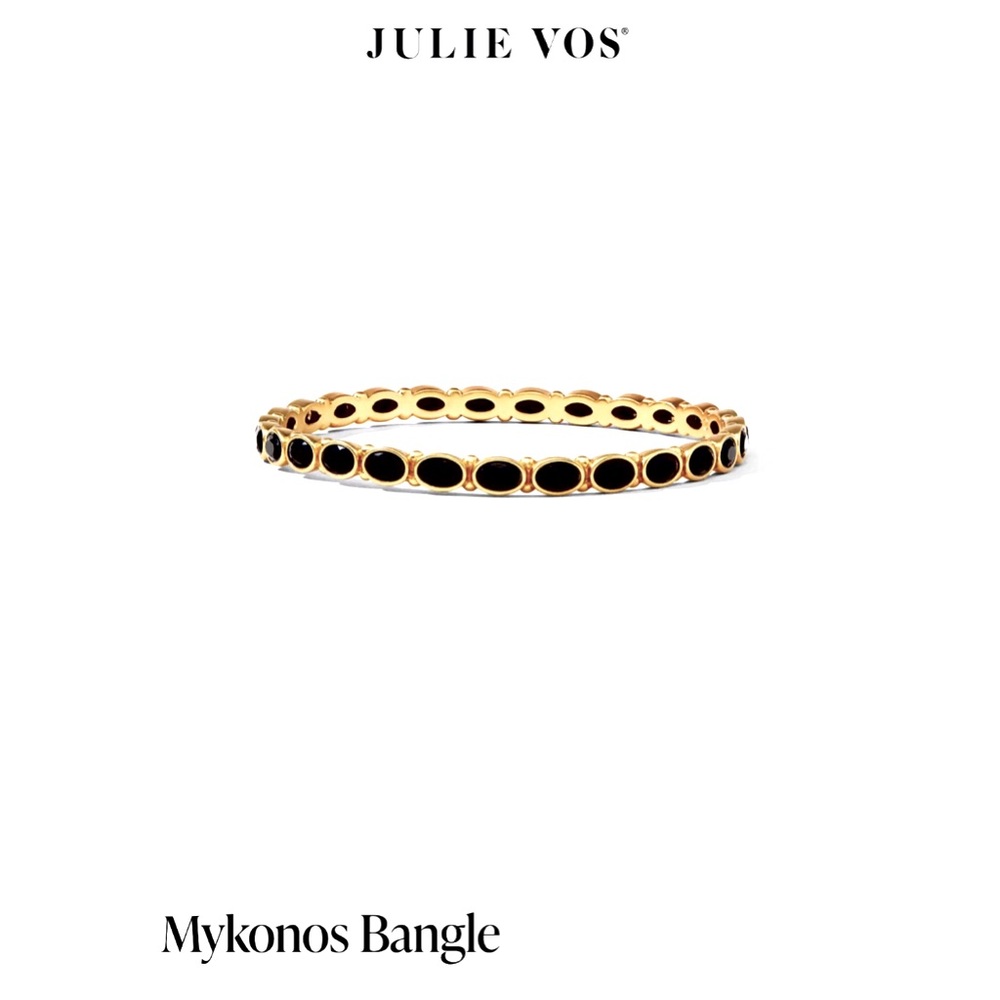 Julie Vos Mykonos Bangle Bracelet
Obsidian Black / Large, Pre- LoVed 🖤